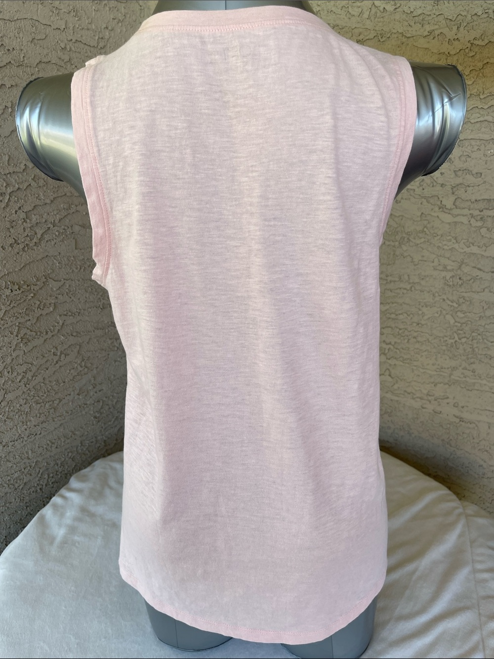 LOFT Outlet Peachy Blush Pink Floral Sleeveless Tank Top Size Medium 100% Cotton - Picture 3 of 7